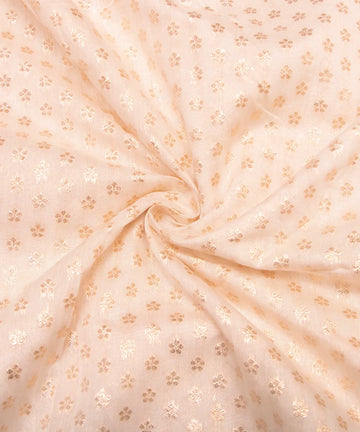 Dyeable Chanderi Jacquard Fabric